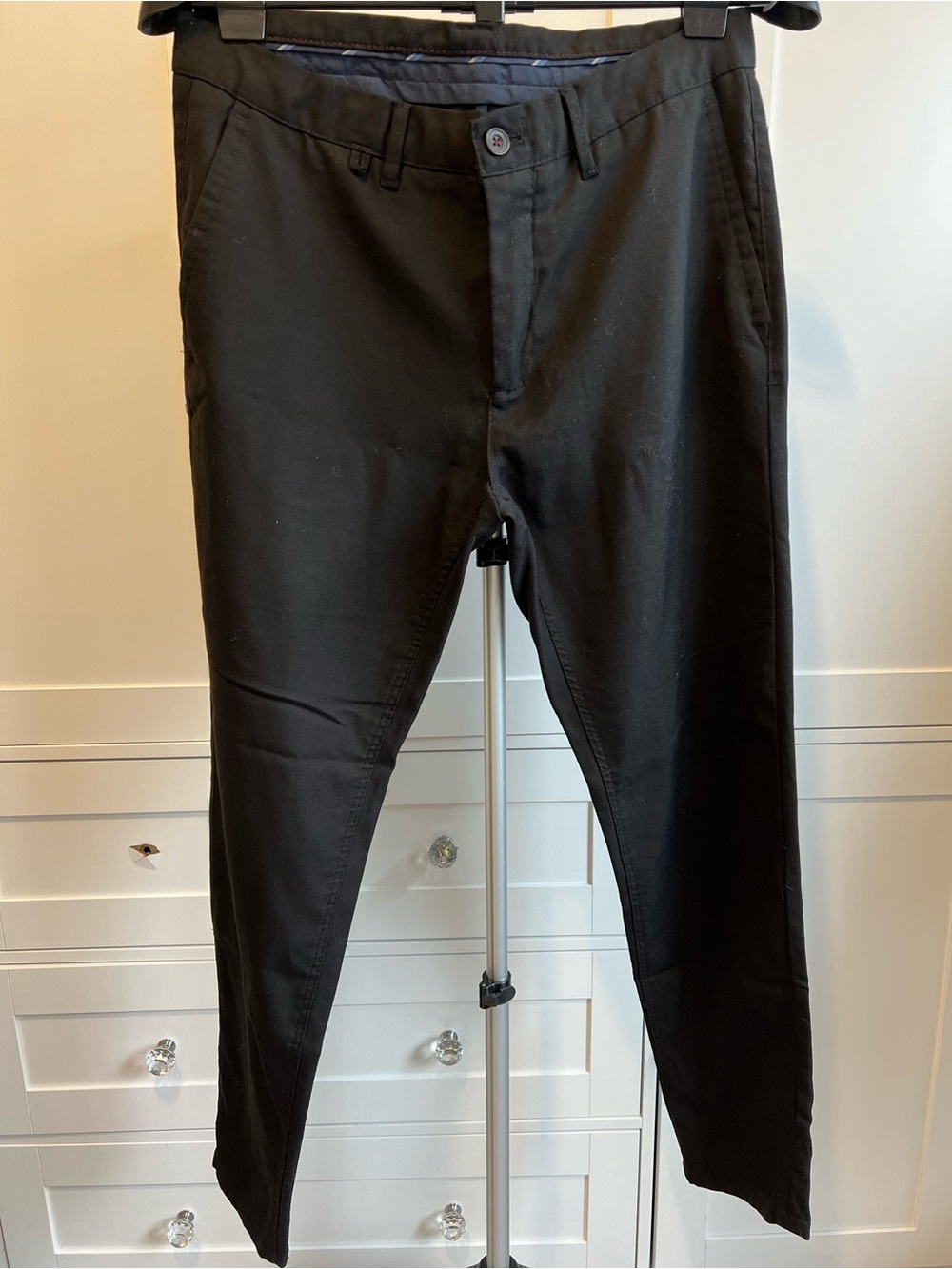 Zara Black Slim Chinos for Men